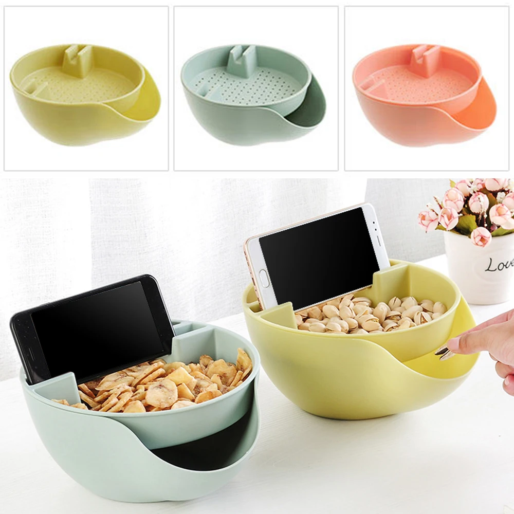 Multifunctional Double Layer Dry Fruit Candy Containers Snacks Melon Nut Seeds Storage Box | Дом и сад