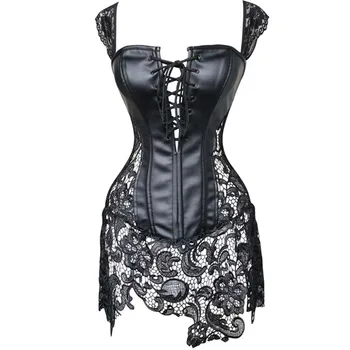 Plus Size S to 6XL Gothic Faux Leather Corset Women Costume Sexy Lace Underwear Laced-Up Front Zippered Backless Bustier
Plus Size S to 6XL Gothic Faux Leather Corset Women Costume Sexy Lace Underwear Laced-Up Front Zippered Backless Bustier