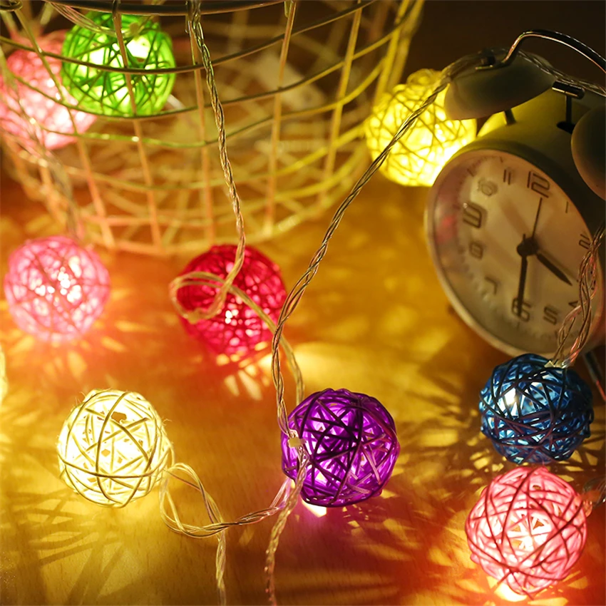 SVELTA 20Bulbs Big Rattan Ball Garland Christmas LED String Light Connectable Led Light Decoration For Holiday Wedding Gerlyanda
SVELTA 20Bulbs Big Rattan Ball Garland Christmas LED String Light Connectable Led Light Decoration For Holiday Wedding Gerlyanda