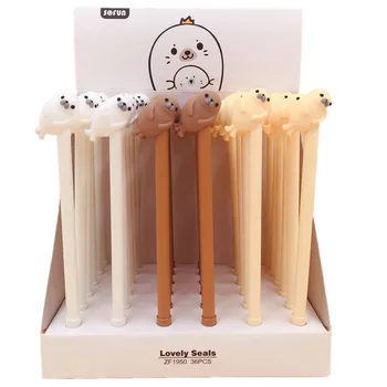 36pcs/pack cartoon black ink seal sea lion gel pen unisex Rollerball pen sign pen school prize stationery
36pcs/pack cartoon black ink seal sea lion gel pen unisex Rollerball pen sign pen school prize stationery