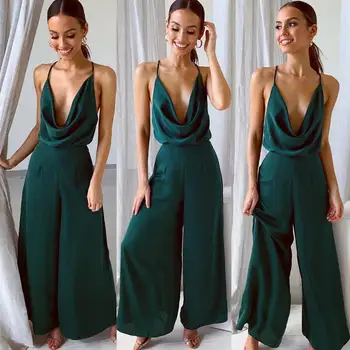 Women Casual Sexy Jumpsuits 2019 Summer New Solid Color Elegant Streetwear Long Jumpsuit Fashion Beach Vintage longue Jumpsuits
Women Casual Sexy Jumpsuits 2019 Summer New Solid Color Elegant Streetwear Long Jumpsuit Fashion Beach Vintage longue Jumpsuits