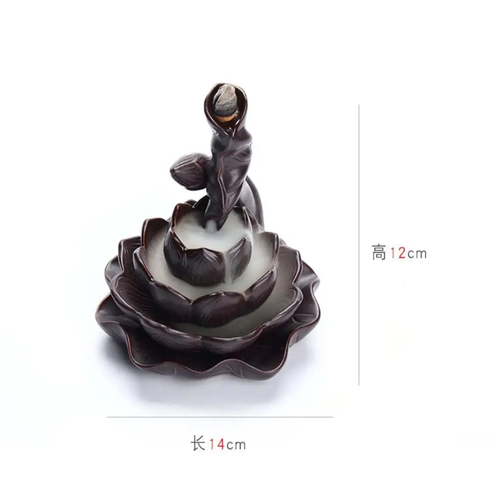 Chinese Style Ceramics BackFlow Reflux Incense Burner Home Decor Lotus fairy/One hundred years of companionship
Chinese Style Ceramics BackFlow Reflux Incense Burner Home Decor Lotus fairy/One hundred years of companionship