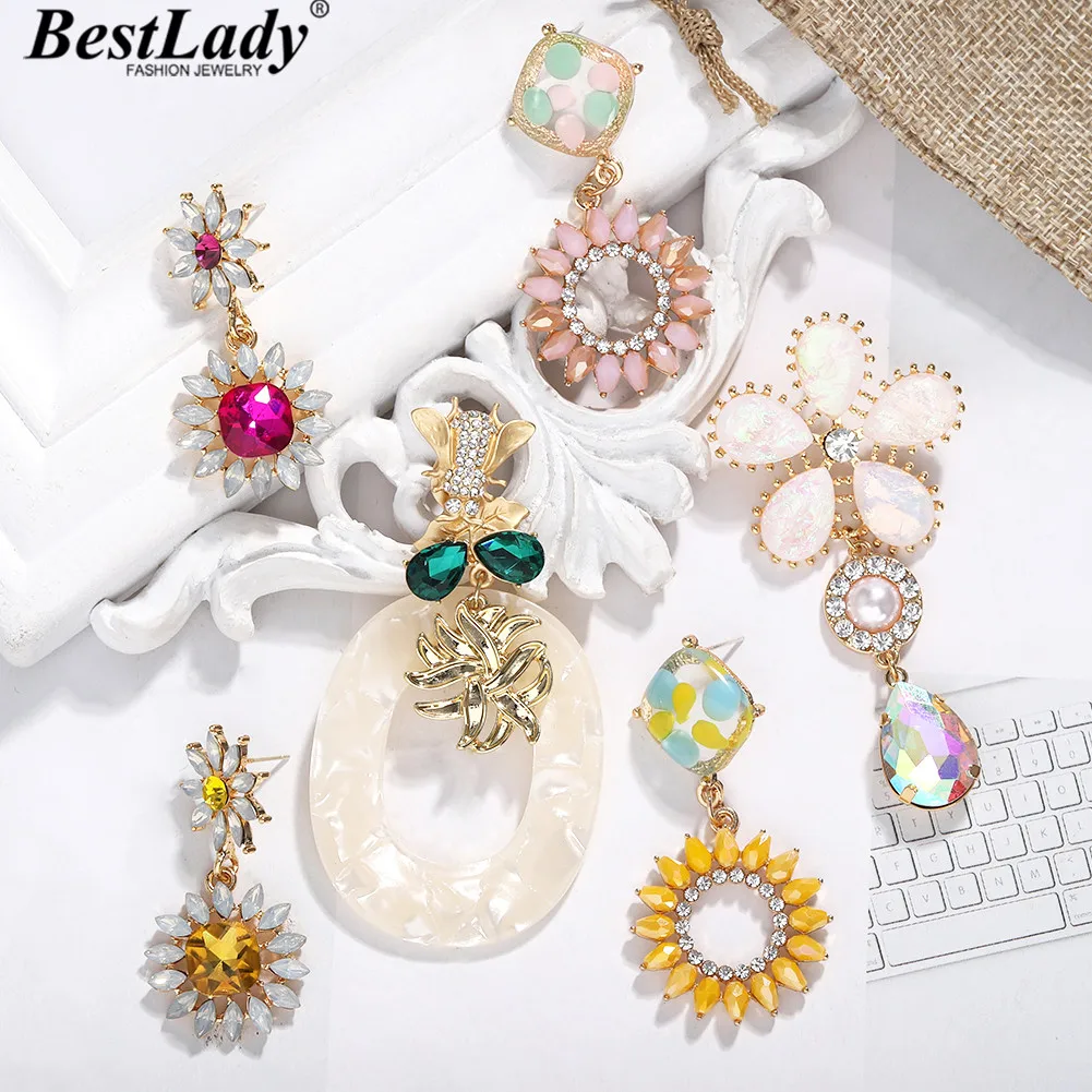 Best lady Trendy Multicolored Round Dangle Earring For Women Girls Party Gift Bohemian Female Wedding Crystal Statement Earrings
Best lady Trendy Multicolored Round Dangle Earring For Women Girls Party Gift Bohemian Female Wedding Crystal Statement Earrings