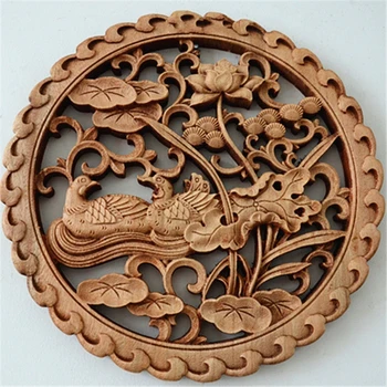 CHINESE HAND CARVED Mandarin Duck STATUE CAMPHOR WOOD ROUND PLATE WALL SCULPTURE
CHINESE HAND CARVED Mandarin Duck STATUE CAMPHOR WOOD ROUND PLATE WALL SCULPTURE