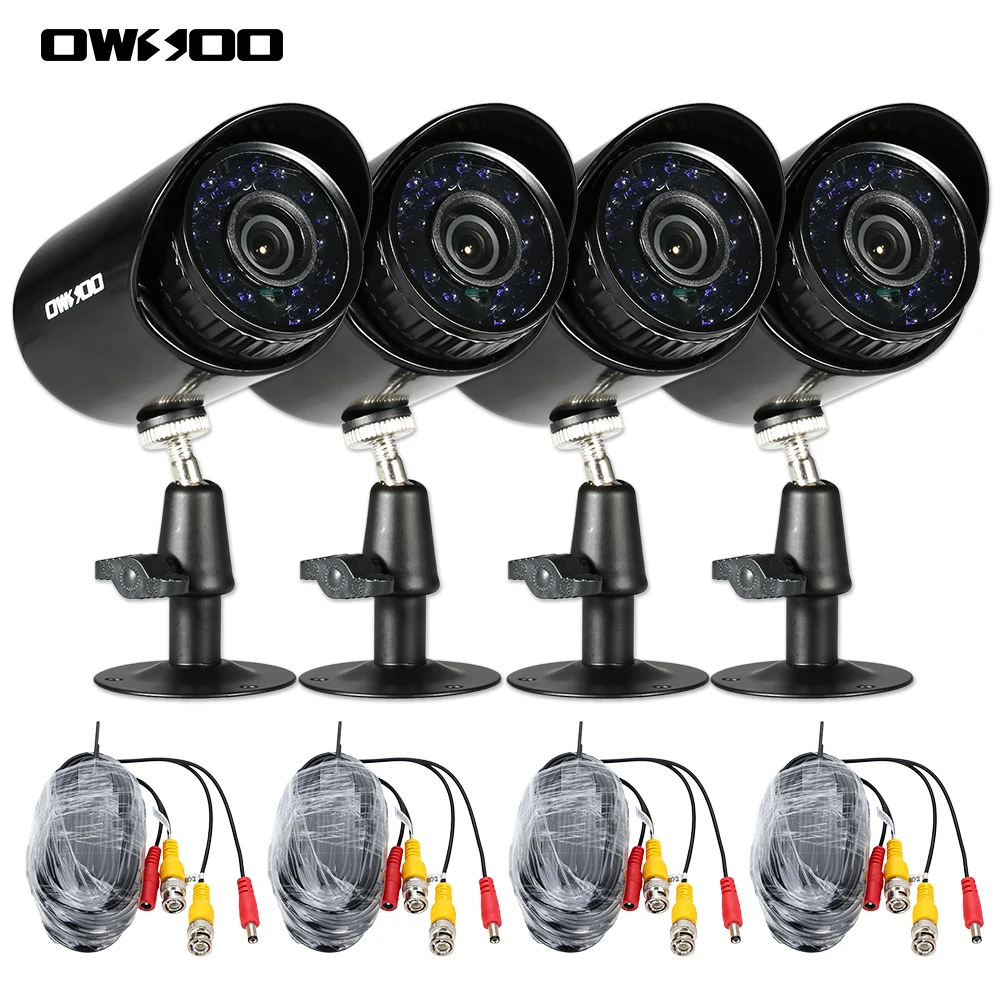 OWSOO 4PCS 1500TVL Outdoor Surveillance Security Camera System Plug and Play Bullet CCTV Camera 24 Infrared LEDs Night Vision
OWSOO 4PCS 1500TVL Outdoor Surveillance Security Camera System Plug and Play Bullet CCTV Camera 24 Infrared LEDs Night Vision