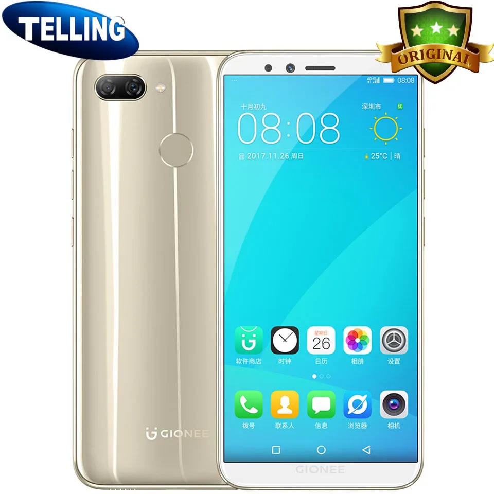 Original Global Rom Gionee F6 Mobile Phone Android 7.1 4G LTE Snapdragon Octa Core 3+32G Global Network 5.7" 18:9 Smartphone
Original Global Rom Gionee F6 Mobile Phone Android 7.1 4G LTE Snapdragon Octa Core 3+32G Global Network 5.7" 18:9 Smartphone
