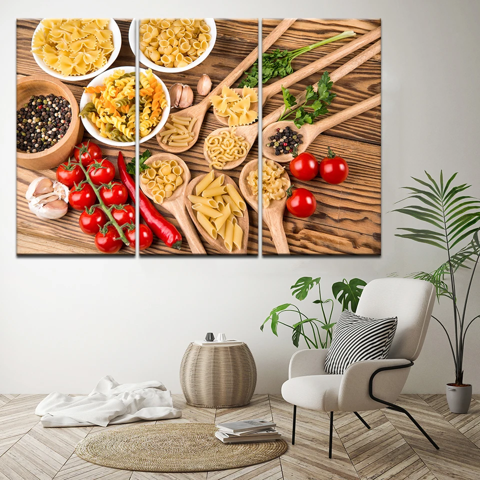 Canvas Pictures Home Decor Frame 3 Pieces Italian Pasta Food Spices Paintings HD Printed Cooking Poster Modular Kitchen Wall Art
Canvas Pictures Home Decor Frame 3 Pieces Italian Pasta Food Spices Paintings HD Printed Cooking Poster Modular Kitchen Wall Art