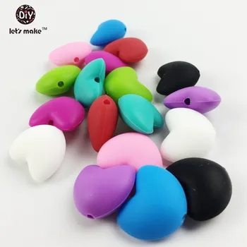 Let's make 20pc silicone beads Small Heart-shaped shape Food Grade Sensory baby Teether Toy diy jewelry baby shower gift
Let's make 20pc silicone beads Small Heart-shaped shape Food Grade Sensory baby Teether Toy diy jewelry baby shower gift