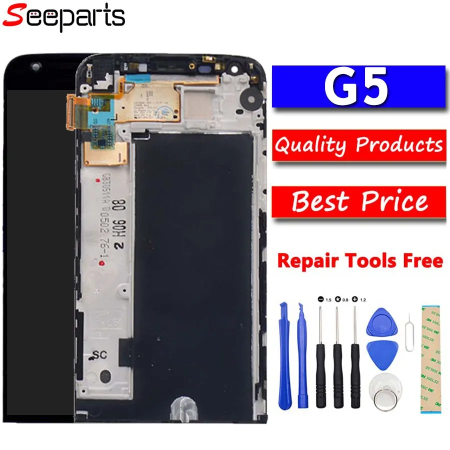 LCD For LG H840 H850 G5 LCD Display Touch Screen Digitizer Assembly With Frame 2560x1440 Pantalla Replacement For 5.3" LG G5 LCD
LCD For LG H840 H850 G5 LCD Display Touch Screen Digitizer Assembly With Frame 2560x1440 Pantalla Replacement For 5.3" LG G5 LCD