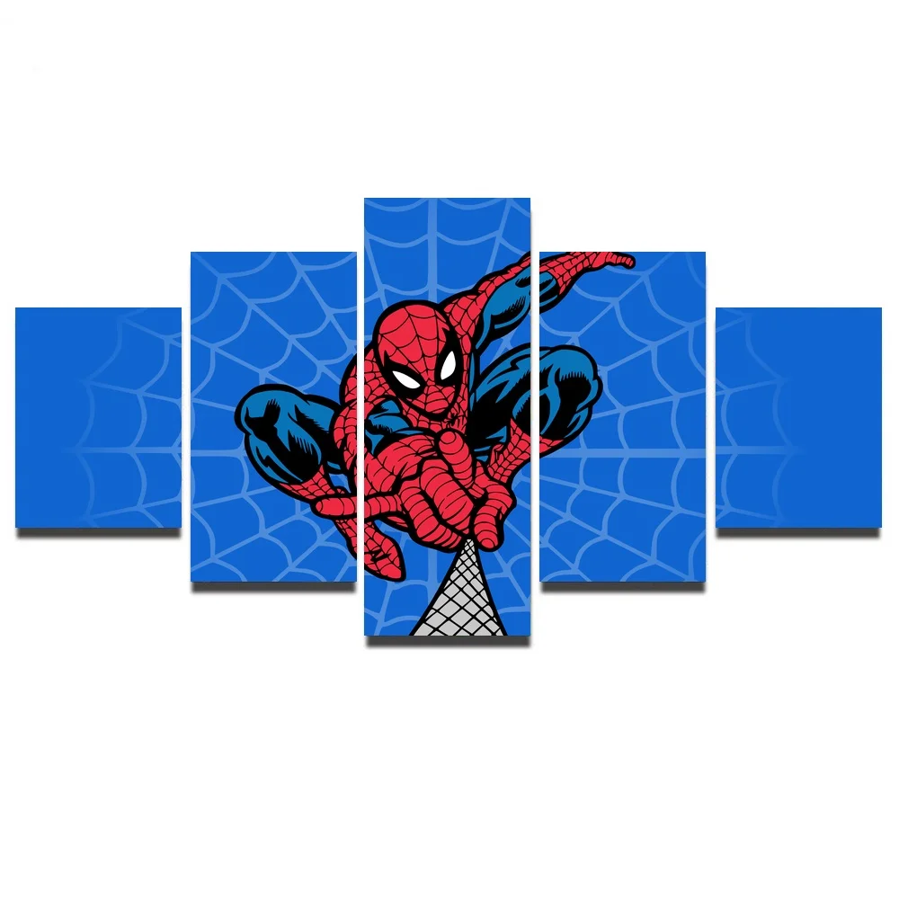 Canvas-Painting-Home-Decorative-5-Piece-Film-Character-Spider-Man-Pictures-Modern-Printed-Poster-For-Living (2)