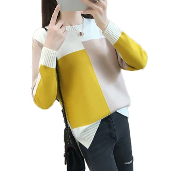 2020 Korean New Winter Sweaters Woman Vintage Hit Color Loose Pullover Sweater Female Casual Jumpers O-neck Candy Color Knitwear
2020 Korean New Winter Sweaters Woman Vintage Hit Color Loose Pullover Sweater Female Casual Jumpers O-neck Candy Color Knitwear