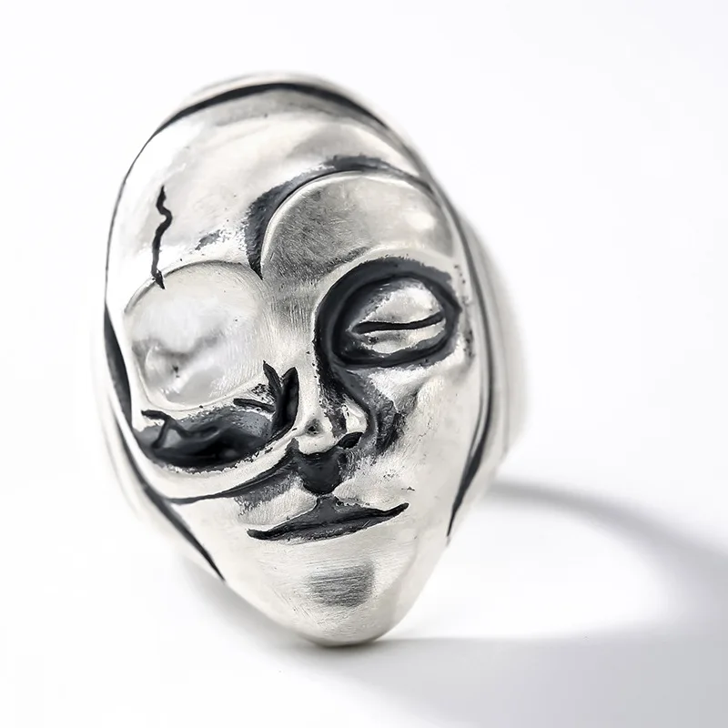 Retro Punk Style 925 Sterling Silver One Eye Human Face Ring Personality Brutal Design Ring Adjustable For Women Fashion Jewelry
Retro Punk Style 925 Sterling Silver One Eye Human Face Ring Personality Brutal Design Ring Adjustable For Women Fashion Jewelry