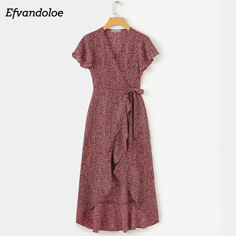 Efvandoloe Summer Dress Maxi Boho 2019 Red Beach Long Dresses For Women Elegant Ruffles Wrap Print
Efvandoloe Summer Dress Maxi Boho 2019 Red Beach Long Dresses For Women Elegant Ruffles Wrap Print