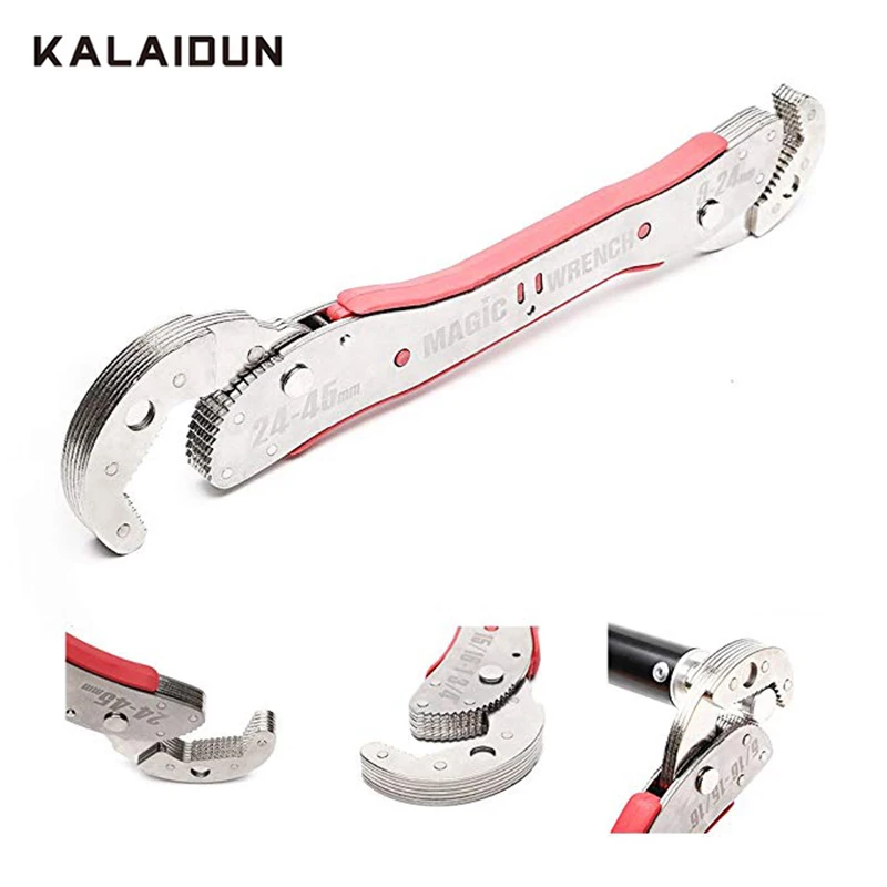 

KALAIDUN Adjustable Wrench Multitul 9-45mm Torque Ratchet Socket Universal Key Magic Spanner Key Sets Repair Hand Tools For Home