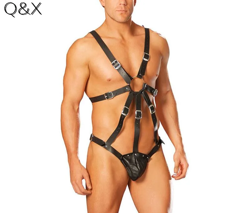 XX57 Mens Sexy Bodysuit Fashion 2017 Male Sexy Black Faux Leather Binding band Bodysuit Gay Adjustable Men Sexy Lingerie
XX57 Mens Sexy Bodysuit Fashion 2017 Male Sexy Black Faux Leather Binding band Bodysuit Gay Adjustable Men Sexy Lingerie