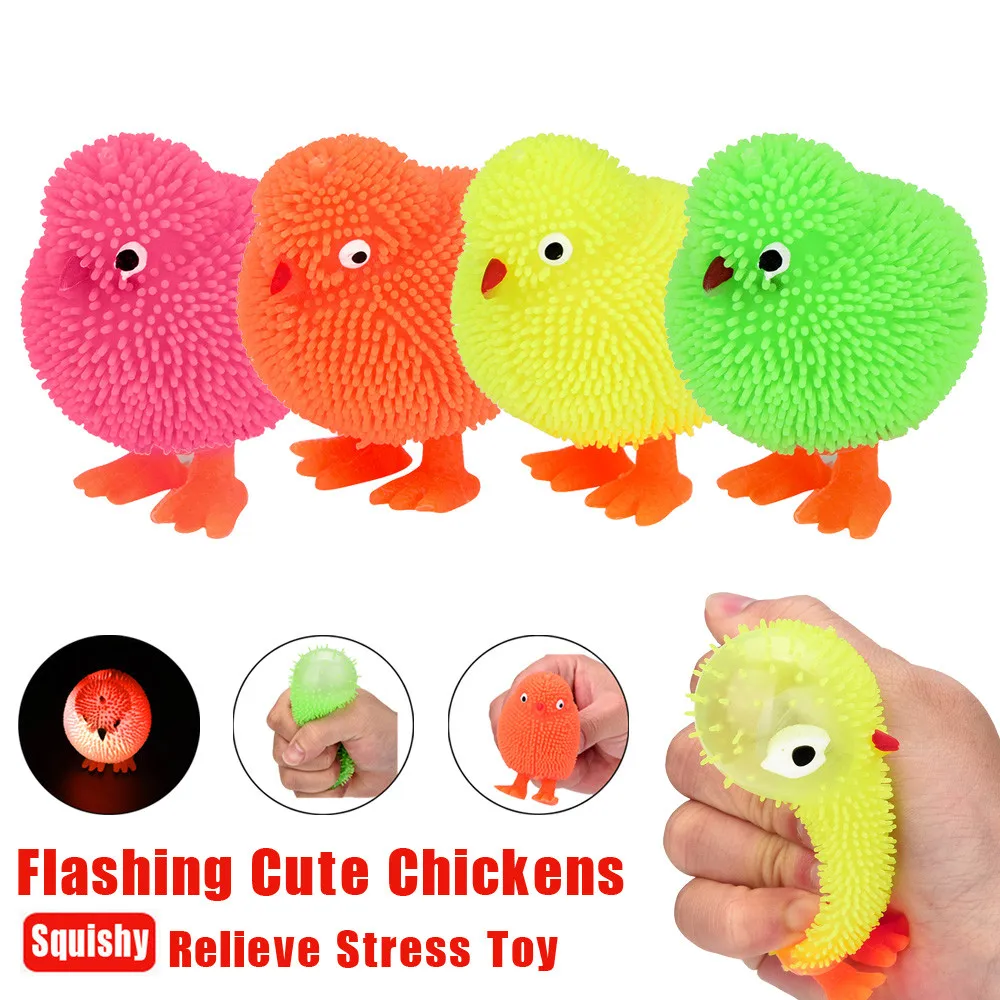 Random Colour 6CM Novelty Flashing Puffer Cute Chickens Squidgy Sensory Toy Activity and Play Ball
Random Colour 6CM Novelty Flashing Puffer Cute Chickens Squidgy Sensory Toy Activity and Play Ball