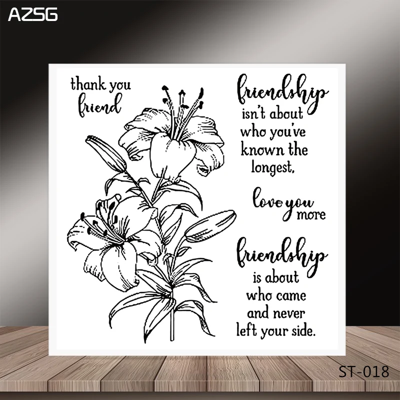 AZSG Slender Lily Flowers Clear Stamps/Seals For DIY Scrapbooking/Card Making/Album Decorative Silicone Stamp Crafts
AZSG Slender Lily Flowers Clear Stamps/Seals For DIY Scrapbooking/Card Making/Album Decorative Silicone Stamp Crafts