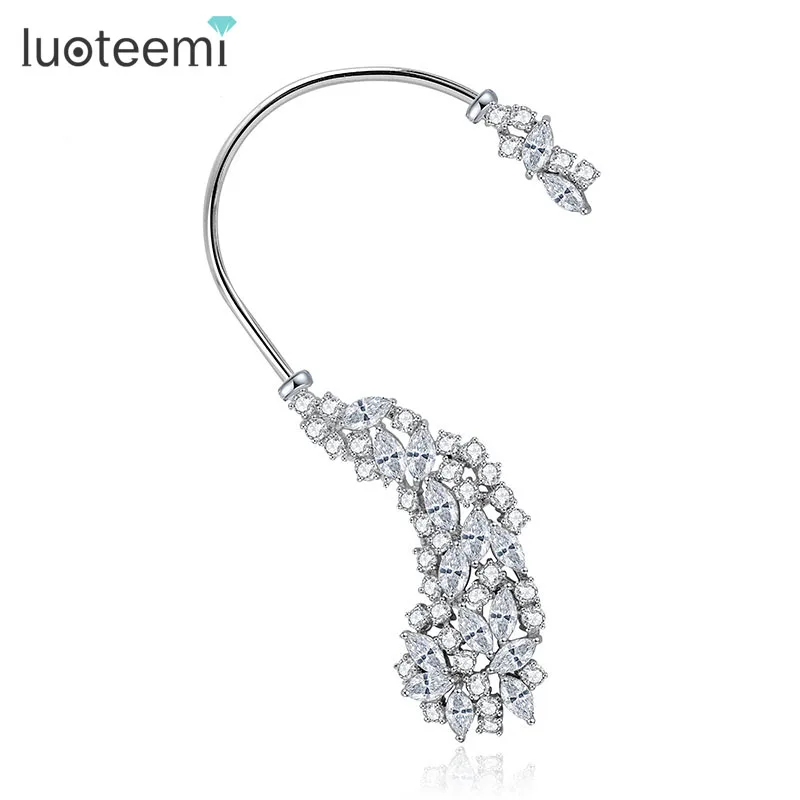 LUOTEEMI Fashion 1pc Statement Elegant Vintage Punk Gothic CZ Crystal Rhinestone Ear Cuff Wrap Clip Earrings White Gold Color
LUOTEEMI Fashion 1pc Statement Elegant Vintage Punk Gothic CZ Crystal Rhinestone Ear Cuff Wrap Clip Earrings White Gold Color
