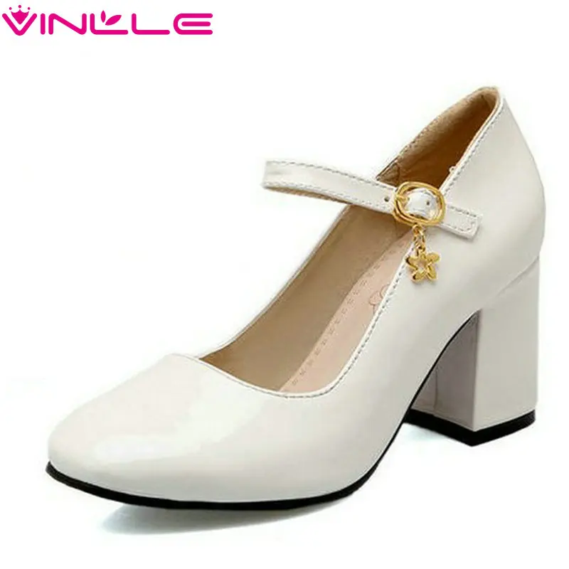 VINLLE 2017 Women Pumps Sweet Style Square High-heels Five-pointed Star Ankle Strap Spring Autumn Ladies Casual Shoes Size 34-43
VINLLE 2017 Women Pumps Sweet Style Square High-heels Five-pointed Star Ankle Strap Spring Autumn Ladies Casual Shoes Size 34-43