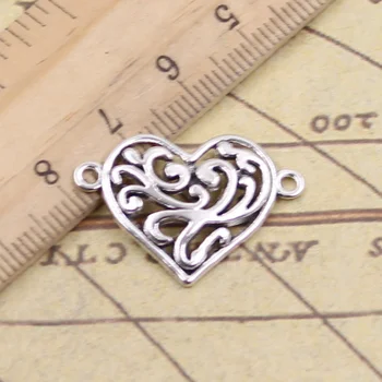 8pcs/lot Charms Heart Link Connector 27x19mm Antique Silver Color Pendants Making DIY Handmade Tibetan Finding Jewelry
8pcs/lot Charms Heart Link Connector 27x19mm Antique Silver Color Pendants Making DIY Handmade Tibetan Finding Jewelry