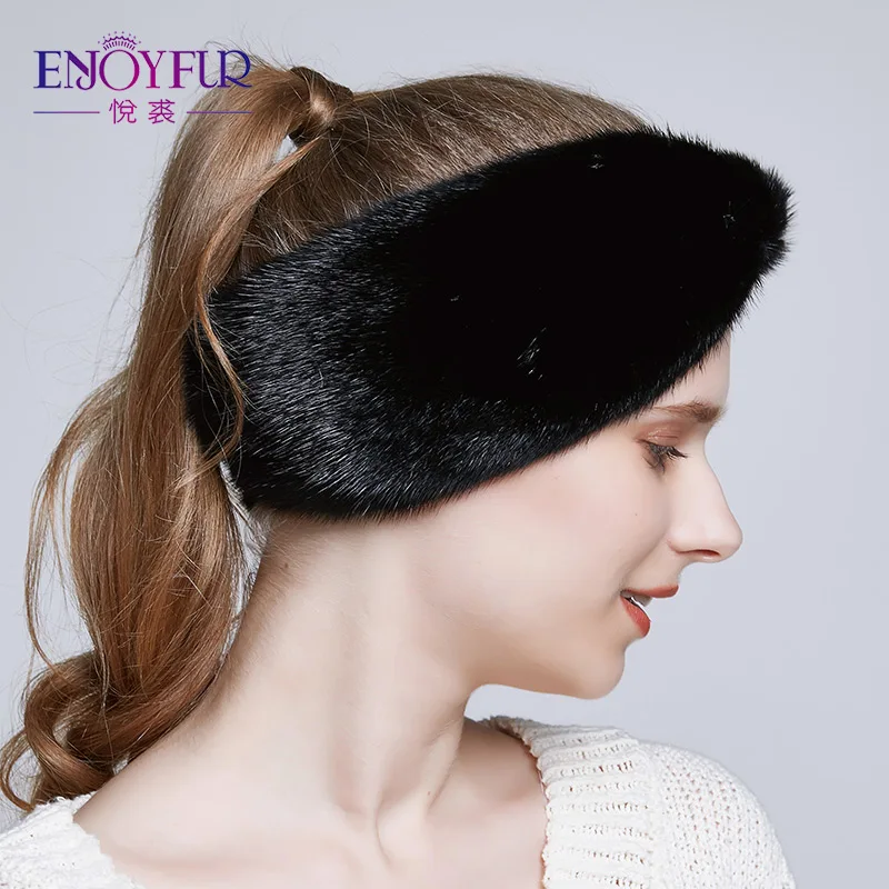 ENJOYFUR Autumn Winter Women Fur Headband Real Mink Fur Warm Headwear 2018 New Lady Mink Fur Rhinestone Headbands
ENJOYFUR Autumn Winter Women Fur Headband Real Mink Fur Warm Headwear 2018 New Lady Mink Fur Rhinestone Headbands