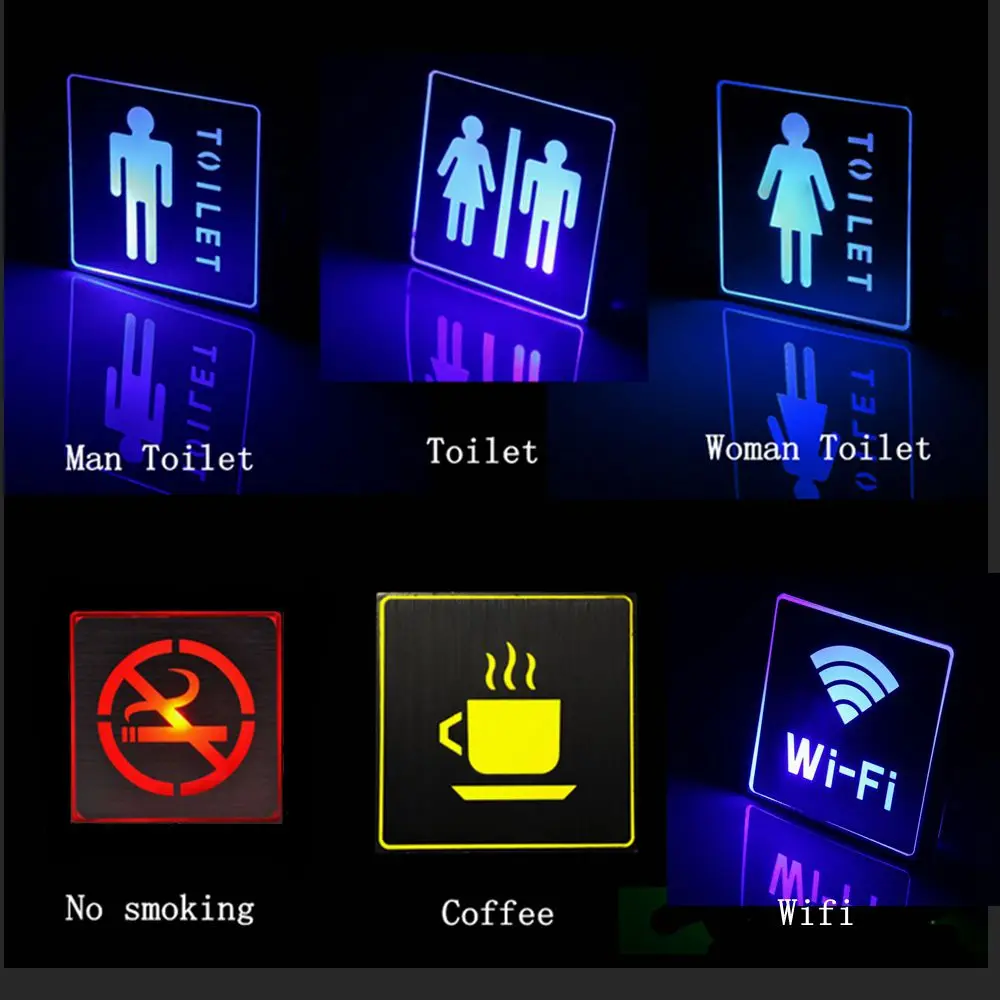 AC LED Emergency Light Indoor Indicator Signal Sign Lamp Man Woman Toilet WC No Smoking Wifi Exit Coffee Mark Advertising Light
AC LED Emergency Light Indoor Indicator Signal Sign Lamp Man Woman Toilet WC No Smoking Wifi Exit Coffee Mark Advertising Light