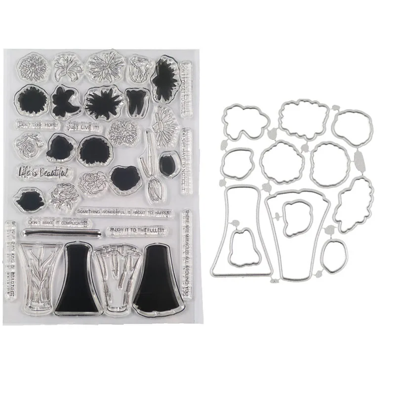 Vase transparent clear stamp and cutting dies DIY Die Cut Stencil Decorative Scrapbooking Craft Card stencils template
Vase transparent clear stamp and cutting dies DIY Die Cut Stencil Decorative Scrapbooking Craft Card stencils template