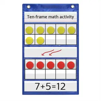 Godery Ten-Frame Set Pocket Chart for Classroom and Homeschooling, Math Manipulative 10 Frame Activity Chart for Kids Counting
Godery Ten-Frame Set Pocket Chart for Classroom and Homeschooling, Math Manipulative 10 Frame Activity Chart for Kids Counting