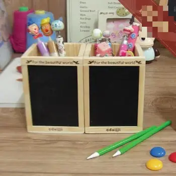Free Shipping Brand New Creative leave message blackboard pen container Cute wood Storage Box
Free Shipping Brand New Creative leave message blackboard pen container Cute wood Storage Box
