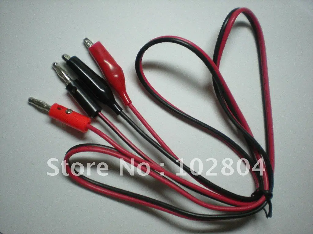 Alligator Clip Test Lead to Banana Plug line cable High quality 1M Black&Red 50 set per Lot
Alligator Clip Test Lead to Banana Plug line cable High quality 1M Black&Red 50 set per Lot