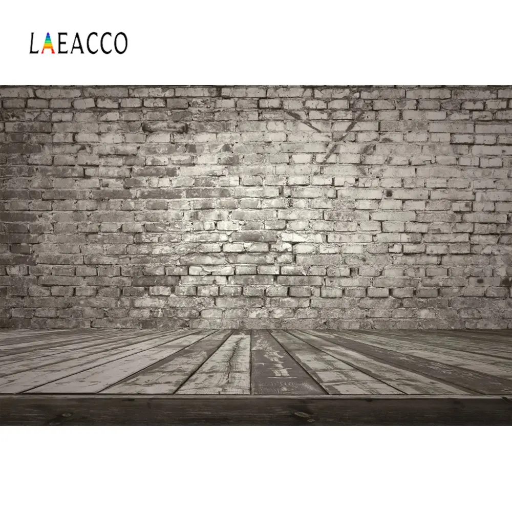 Laeacco Old Brick Wall Wooden Floor Baby Party Newborn Portrait Photo Backgrounds Photography Backdrops Photocall Studio | Электроника