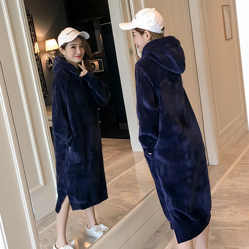 2019 Winter Women plus size thick warm Hoodies Velvet Sweatshirt Dress Pullover Long Autunm velvet Hoodie black gray blue
2019 Winter Women plus size thick warm Hoodies Velvet Sweatshirt Dress Pullover Long Autunm velvet Hoodie black gray blue