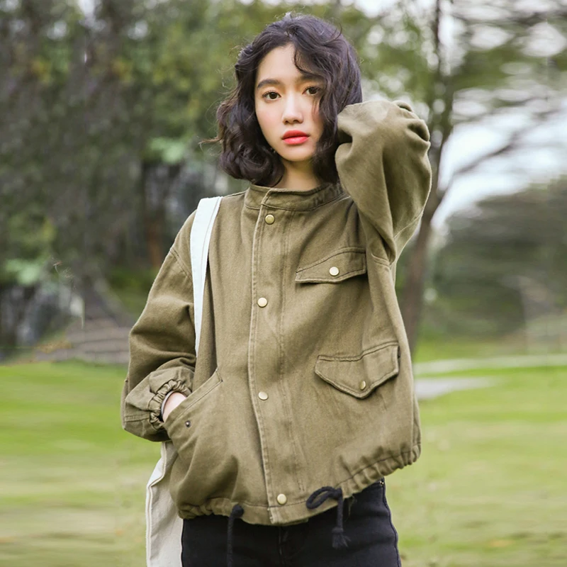 Harajuku Style Stand Womens Denim Jackets And Coats 2019 New Arrival Spring Fashion Loose Casual Jean Jacket Loose Outwear
Harajuku Style Stand Womens Denim Jackets And Coats 2019 New Arrival Spring Fashion Loose Casual Jean Jacket Loose Outwear
