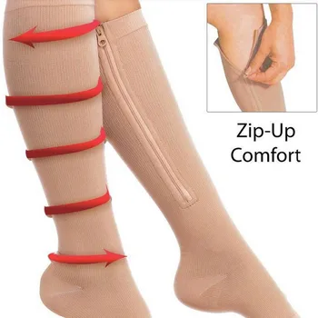 New Fashion Design 2PC Unisex Compression Socks Zipper Stretch Leg Support Open Toe Knee Stocks Solid sock
New Fashion Design 2PC Unisex Compression Socks Zipper Stretch Leg Support Open Toe Knee Stocks Solid sock