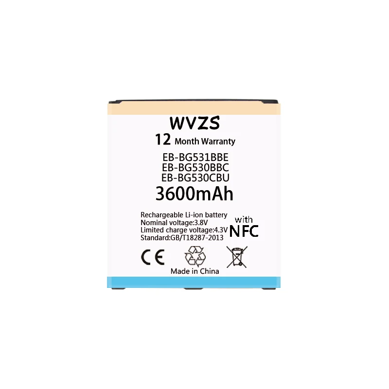 3600mAh battery EB-BG530BBC EB-BG530BBE For Samsung Galaxy Grand Prime J3 2016 J320F j2 prime G5308W G530 G530H G531F J5 2015
3600mAh battery EB-BG530BBC EB-BG530BBE For Samsung Galaxy Grand Prime J3 2016 J320F j2 prime G5308W G530 G530H G531F J5 2015