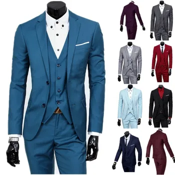 Men's Fashion Slim Suits Men's Business Casual Clothing Groomsman Three-piece Suit Blazers Jacket Pants Trousers Vest Sets
Men's Fashion Slim Suits Men's Business Casual Clothing Groomsman Three-piece Suit Blazers Jacket Pants Trousers Vest Sets