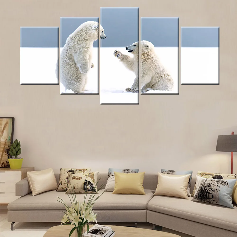 5 Pieces HD Print Painting Animal Polar bears say hello For Modern Decorative Bedroom Living Room Home Wall Art Decor
5 Pieces HD Print Painting Animal Polar bears say hello For Modern Decorative Bedroom Living Room Home Wall Art Decor