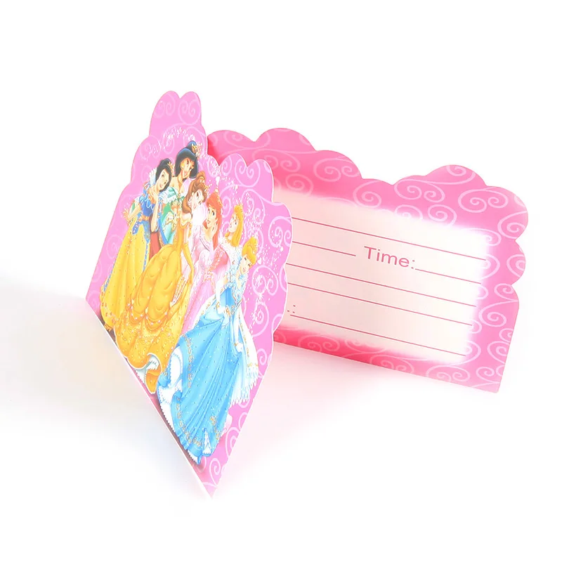 Princess Theme Invitation Card 10pcs/pack Cartoon design Supplies for Kid's Festival Children Birthday Party Decorations
Princess Theme Invitation Card 10pcs/pack Cartoon design Supplies for Kid's Festival Children Birthday Party Decorations