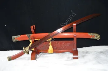 Rosewood Saya Chinese Qing Dynasty Type Sword red Folded Steel Knife Vintage Home Decoration Christmas gift Real sharp can cut
Rosewood Saya Chinese Qing Dynasty Type Sword red Folded Steel Knife Vintage Home Decoration Christmas gift Real sharp can cut