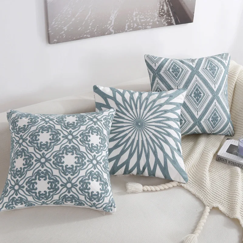 Nordic Style Blue Throw Pillows Geometric Embroidered Striped Home Decorative Pillow Sofa Romantic Newyear Gifts Cushion Cover
Nordic Style Blue Throw Pillows Geometric Embroidered Striped Home Decorative Pillow Sofa Romantic Newyear Gifts Cushion Cover