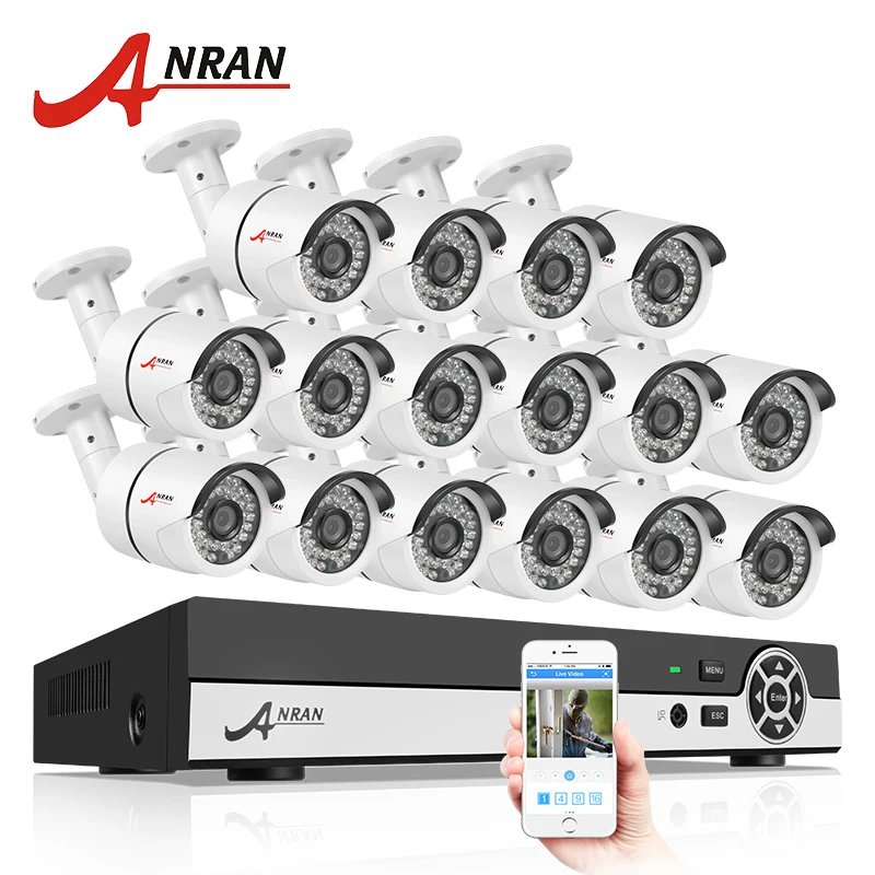 ANRAN 16CH HDMI 1080N DVR CCTV AHD Camera Set Home Security System IR Outdoor 720P 1800TVL Video Camera Surveillance kit
ANRAN 16CH HDMI 1080N DVR CCTV AHD Camera Set Home Security System IR Outdoor 720P 1800TVL Video Camera Surveillance kit