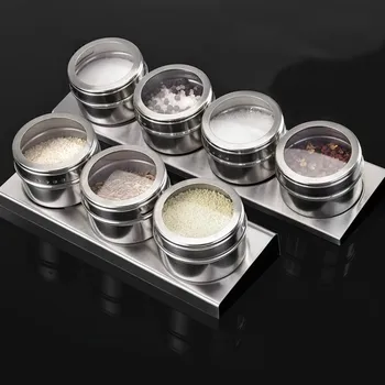 Barbecue seasoning storage bottle kitchen stainless steel seasoning tank combination magnetic suction powder box ZP7191149
Barbecue seasoning storage bottle kitchen stainless steel seasoning tank combination magnetic suction powder box ZP7191149
