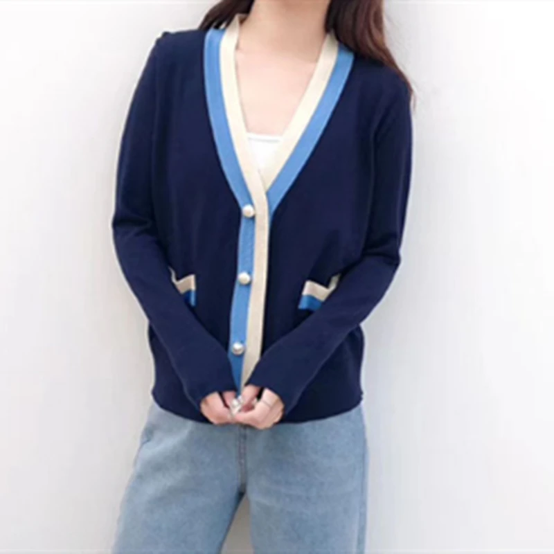 Women Casual Cardigans Sweater Autumn Winter Color Patchwork Knitted Long Sleeve Knit Cardigan
Women Casual Cardigans Sweater Autumn Winter Color Patchwork Knitted Long Sleeve Knit Cardigan