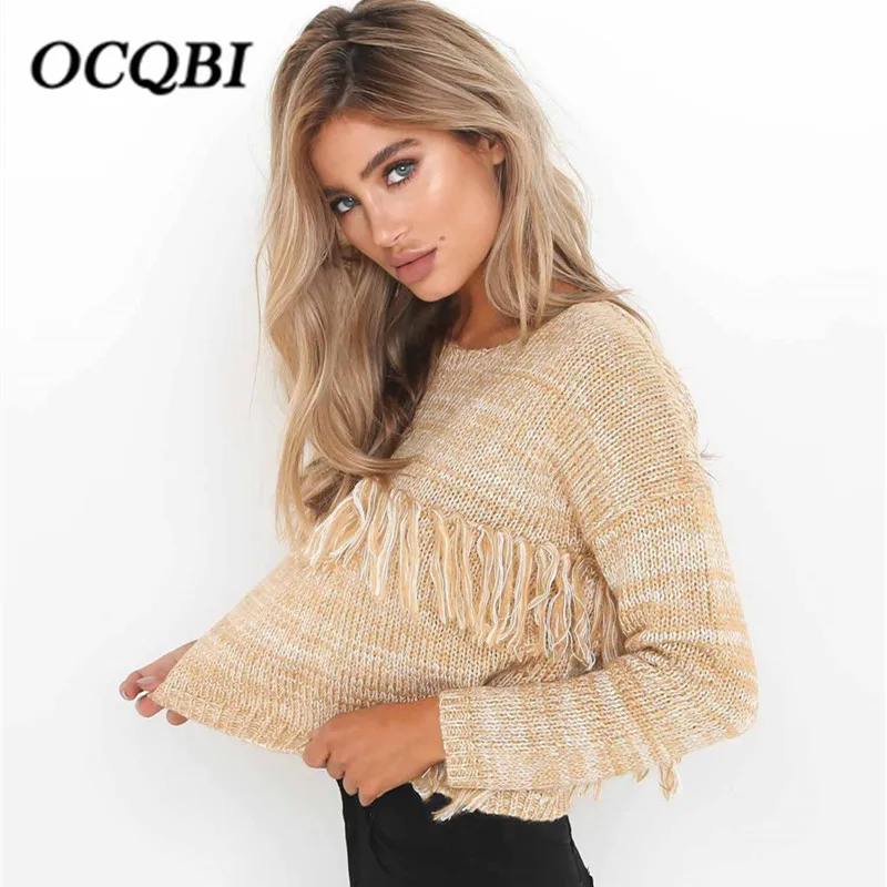 Winter 2019 New Arrival Fashion Tassel Short Sweater Korea Style Knitted Pullover for Women 
Winter 2019 New Arrival Fashion Tassel Short Sweater Korea Style Knitted Pullover for Women