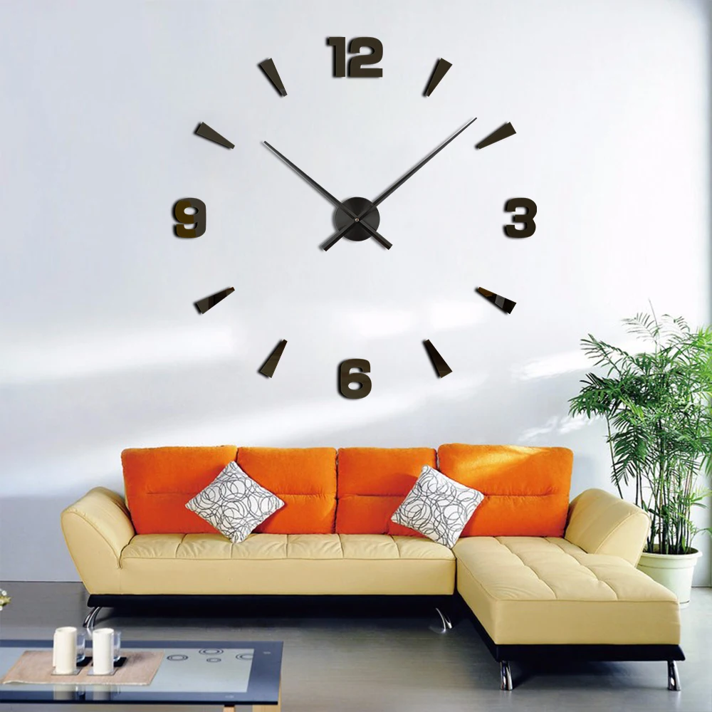 

3D Wall Clocks DIY Mirror Acrylic Sticker 2023 New Duvar Saati Quartz Clock Movement Watch Living Room Home Decor Reloj