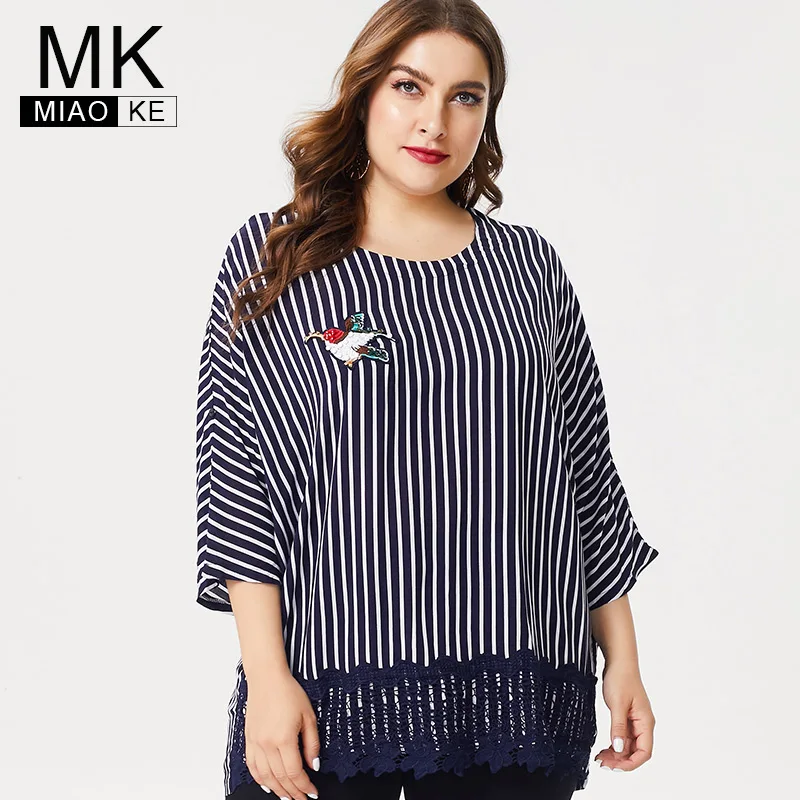 MK 2019 Summer Ladies Plus Size stripe Chiffon tops and blouses fashion womens office lady oversized female shirts
MK 2019 Summer Ladies Plus Size stripe Chiffon tops and blouses fashion womens office lady oversized female shirts