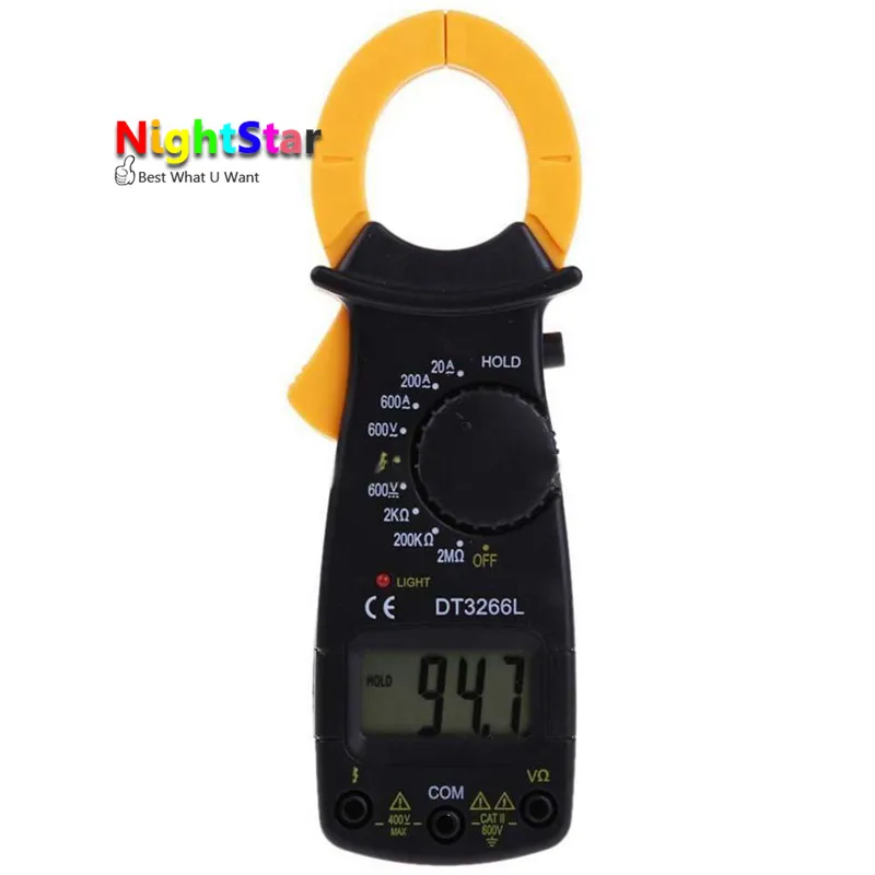Digital Amper Clamp Meter Multimeter Current Clamp Pincers Voltmeter Ammeter AC DC Ohm Current Voltage Tester DT-3266L
Digital Amper Clamp Meter Multimeter Current Clamp Pincers Voltmeter Ammeter AC DC Ohm Current Voltage Tester DT-3266L