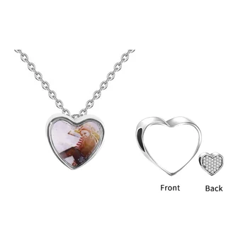 Personalized 925 Silver Heart custom Photo Necklace Pendant Crystal Charm Jewelry for women #SS50
Personalized 925 Silver Heart custom Photo Necklace Pendant Crystal Charm Jewelry for women #SS50