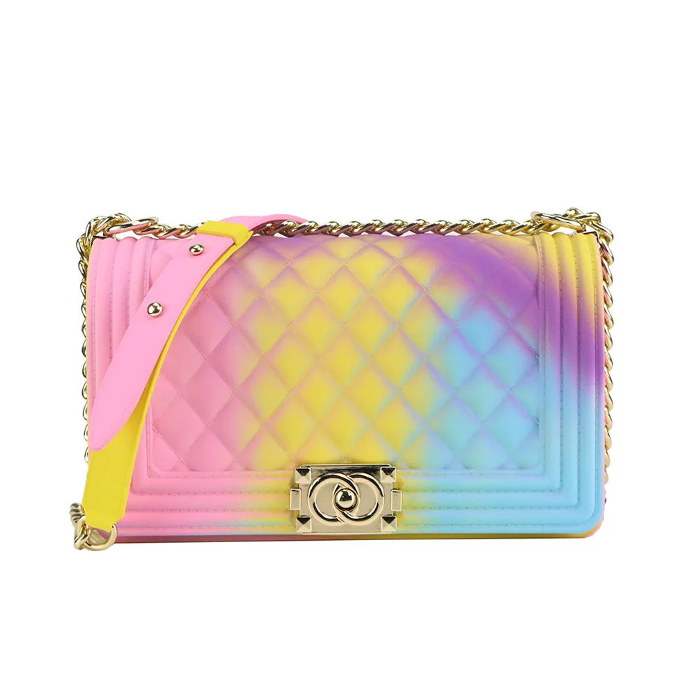 Small Diamond lattice jelly bag Brand PVC women messenger bag Colored Ladies Chains Shoulder bag Fashion Crossbody bags Female
Small Diamond lattice jelly bag Brand PVC women messenger bag Colored Ladies Chains Shoulder bag Fashion Crossbody bags Female