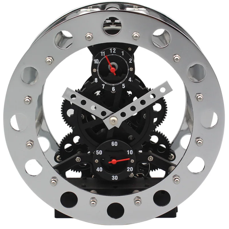 Metal Gear Clock Modern Design Alarm Clock Vintage Auto Gear Table Clocks Retro Craft Desk Watch Home Decor 8 inch
Metal Gear Clock Modern Design Alarm Clock Vintage Auto Gear Table Clocks Retro Craft Desk Watch Home Decor 8 inch